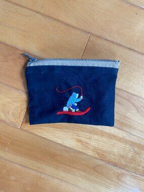 Authentic Grenfell Handcrafted Embroidered Coin Purse – Navy Blue